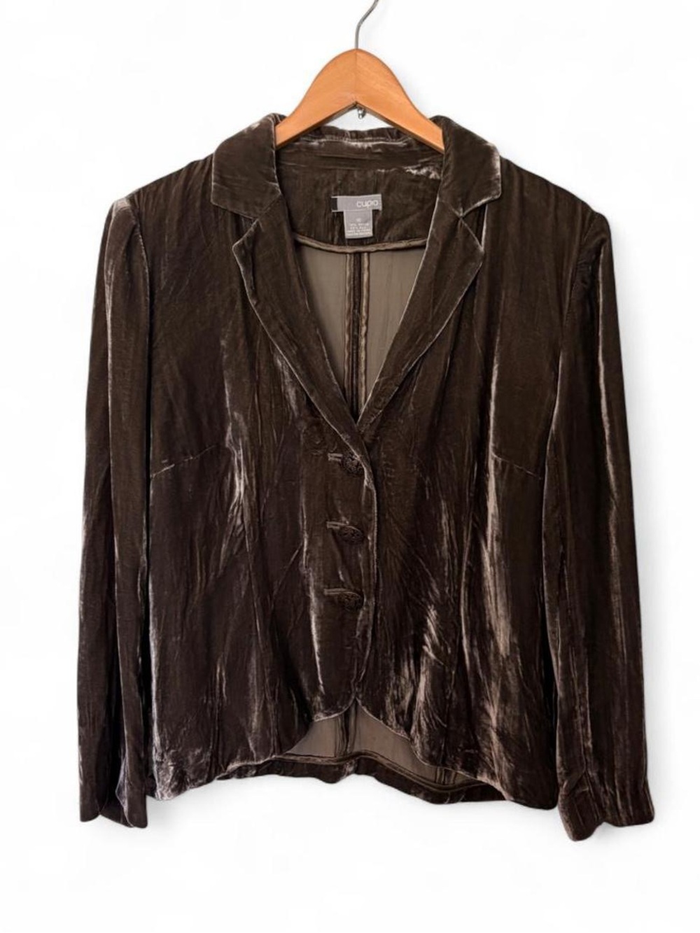 Cupid gray velvet blazer with a boho vibe, size 10 Dark Academia Romantic Goth